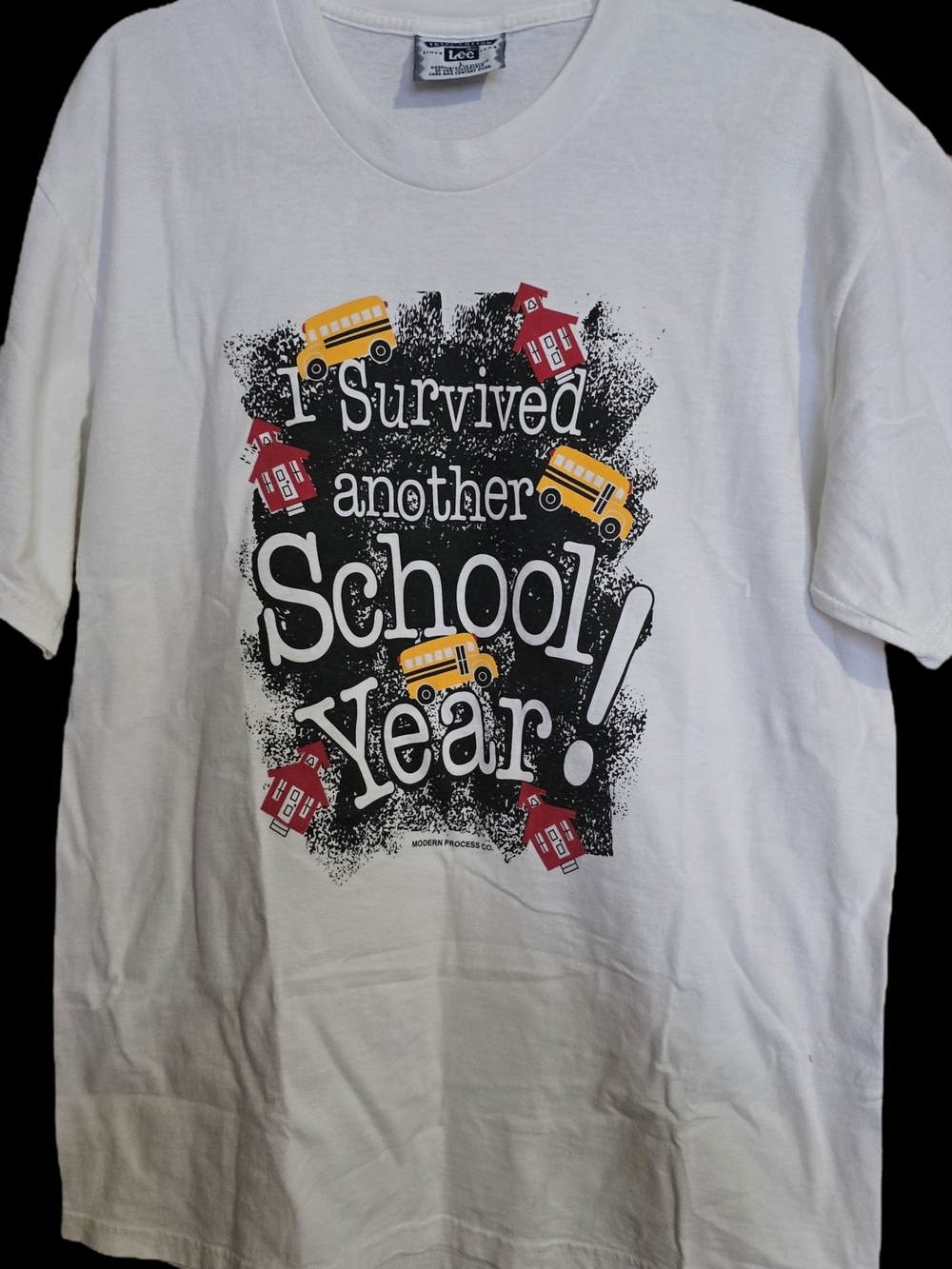 Lee  "I Survived Another School Year" White Graphic Tee
